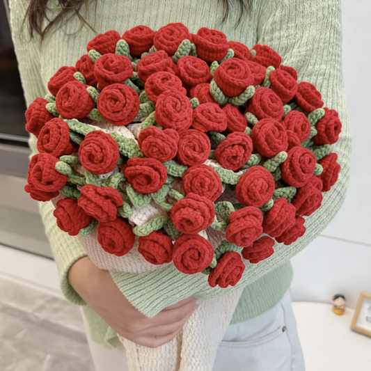 Hand-crocheted floral bouquet blanket / Limited edition sunflower