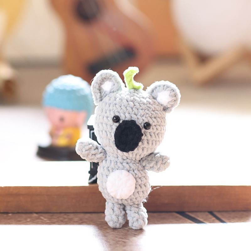 Hand-knitted woolen doll pendant, plush toy, doll, puppy, koala bag charm