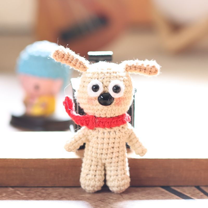 Hand-knitted woolen doll pendant, plush toy, doll, puppy, koala bag charm