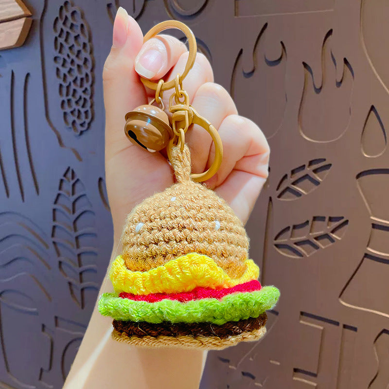 Hand-crocheted McDonald's Family Bucket series keychains