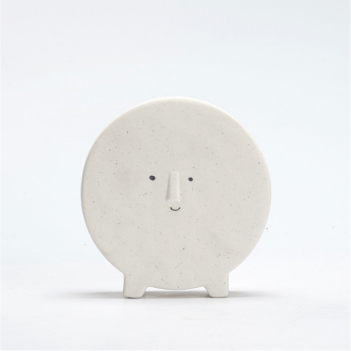 Smiling Round Face Vase Creative Handmade Ceramic Ornament