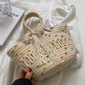 2026 New Style Basket Bag for Women, Fashionable Ins Style, Vacation-Style Rattan Beach Bag
