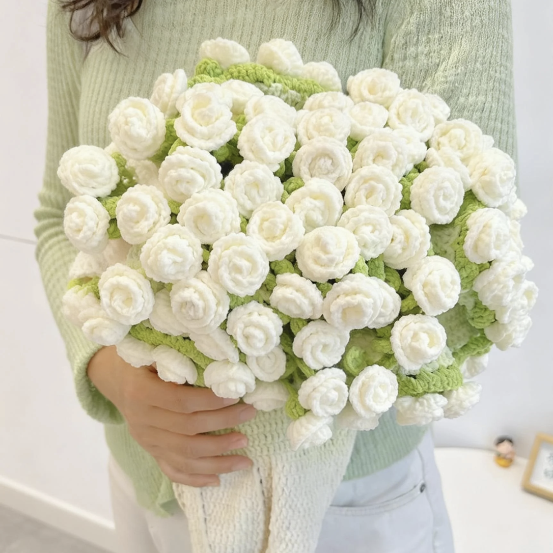 Hand-crocheted bouquet blanket💐