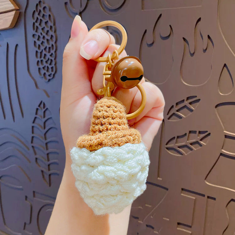 Hand-crocheted McDonald's Family Bucket series keychains