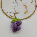 Handmade knitted fruit pendant, wool knitted bag charm
