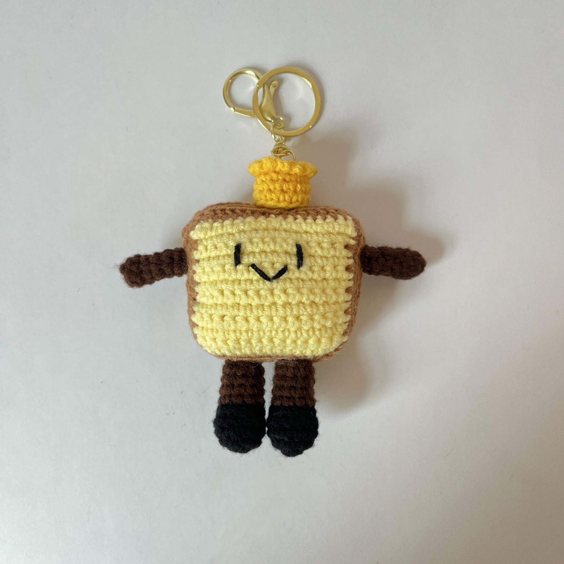 Hand-crocheted cartoon food-shaped doll keychain pendant