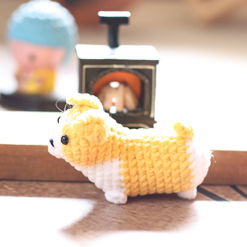 Hand-knitted woolen doll pendant, plush toy, doll, puppy, koala bag charm