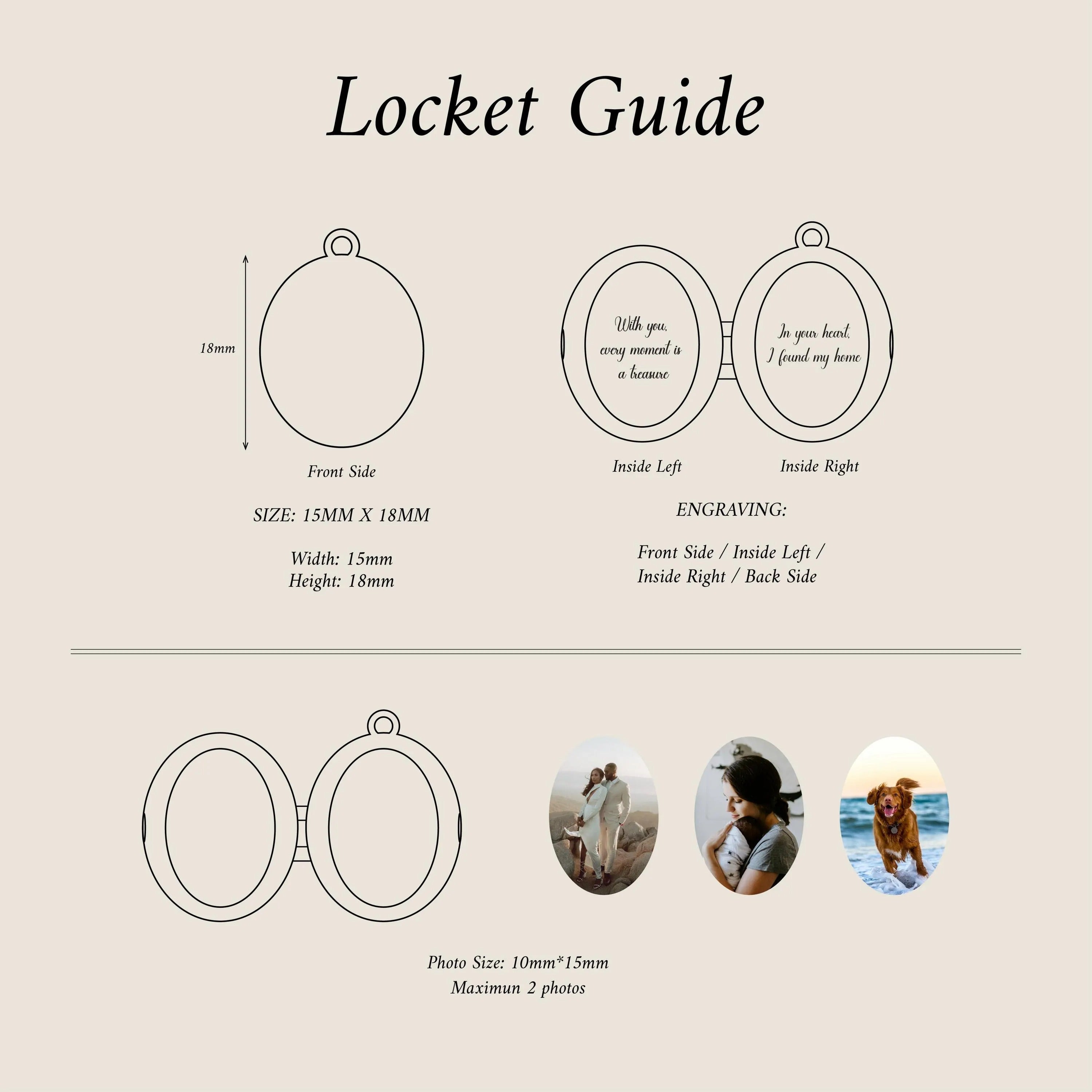 Personalized Oval Locket Necklace with Photo