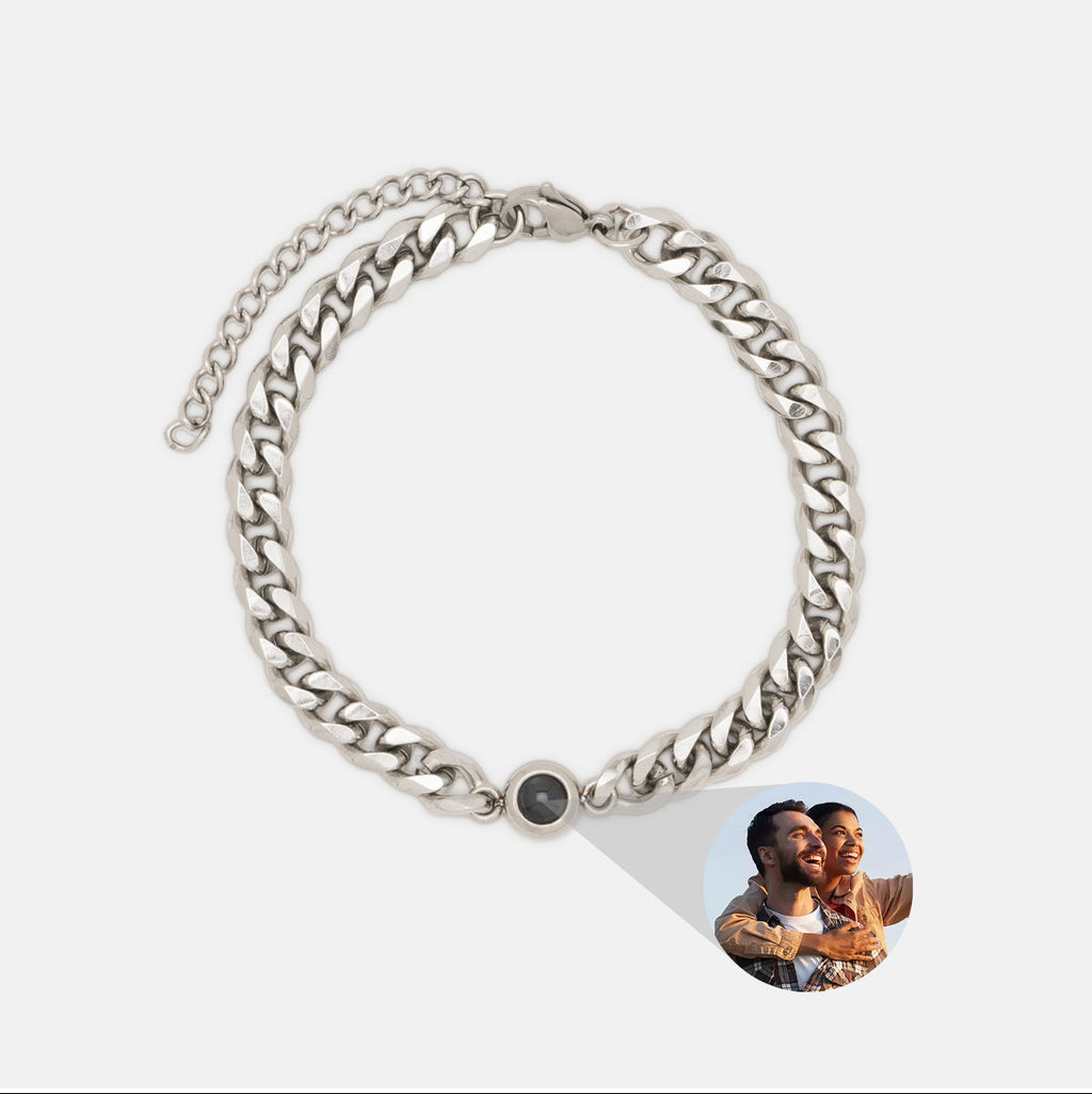 Pulseira Selene-Customized Father's Day Picture Bracelet