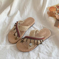 Latest Women's Summer Vacation Slippers - Hand-woven Ethnic Style Beach Sandals