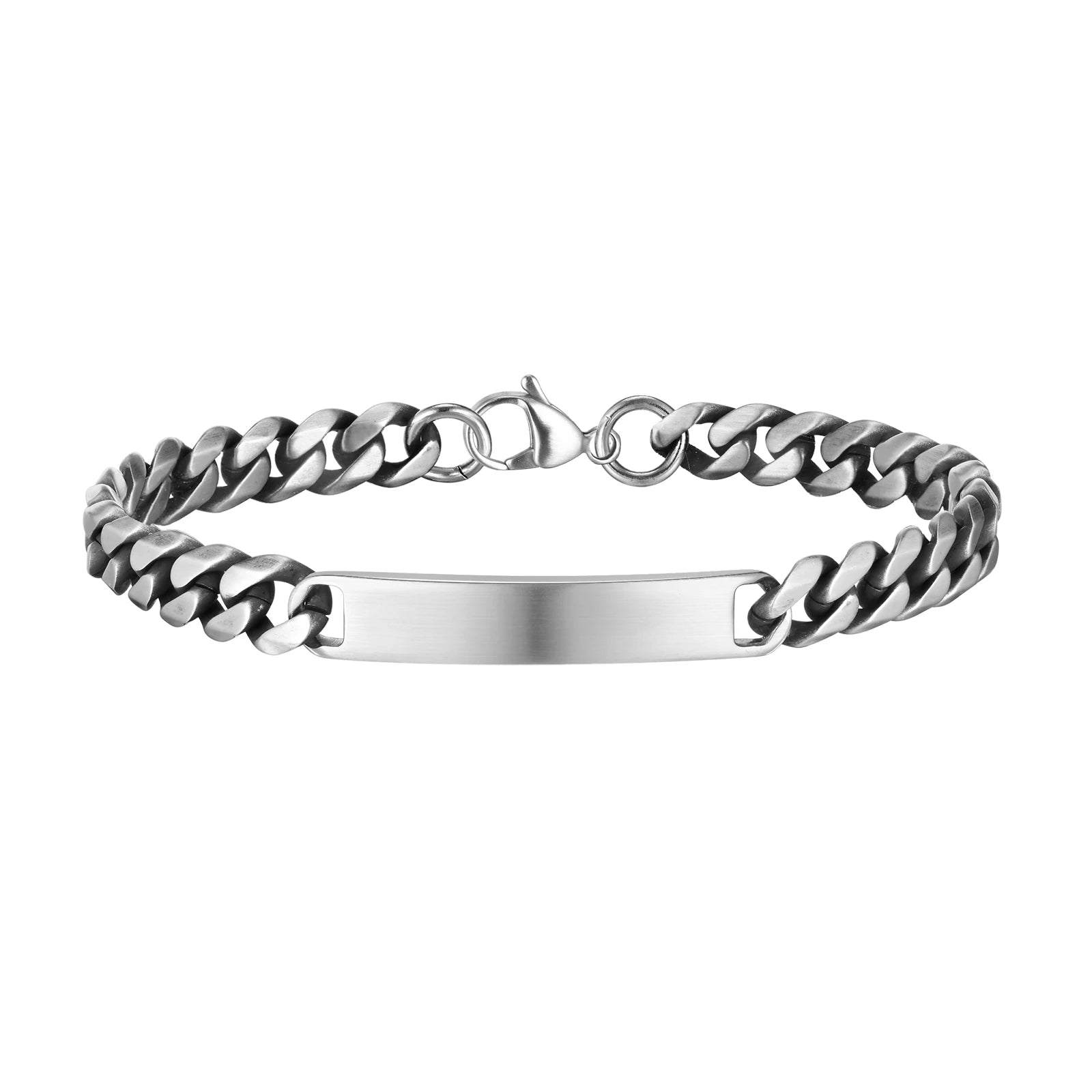 Custom stainless steel nameplate bracelet
