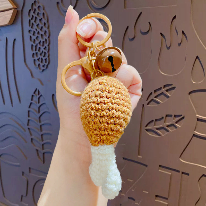 Hand-crocheted McDonald's Family Bucket series keychains