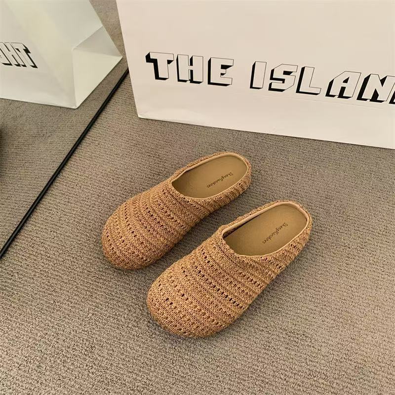 Women's Summer Niche Hand-woven Openwork Closed-Toe Sandals