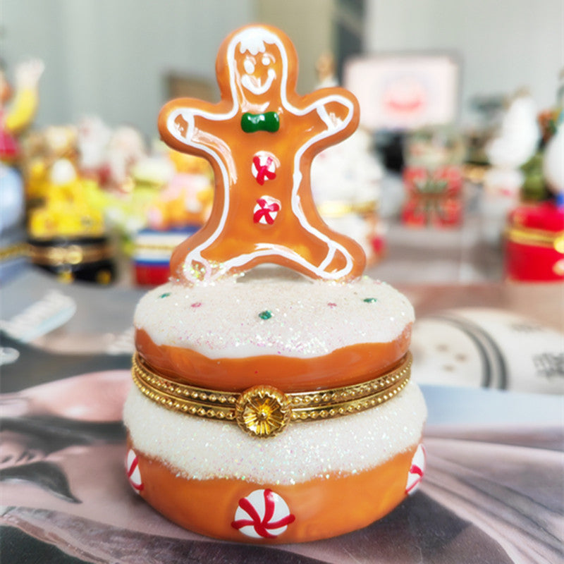 Hand-painted ceramic craft jewelry box ornament storage box