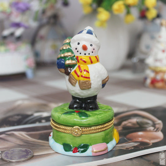 Hand-painted ceramic craft jewelry box ornament storage box